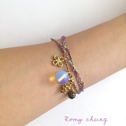 kirakira*cord*Bracelet*opal 2枚目の画像