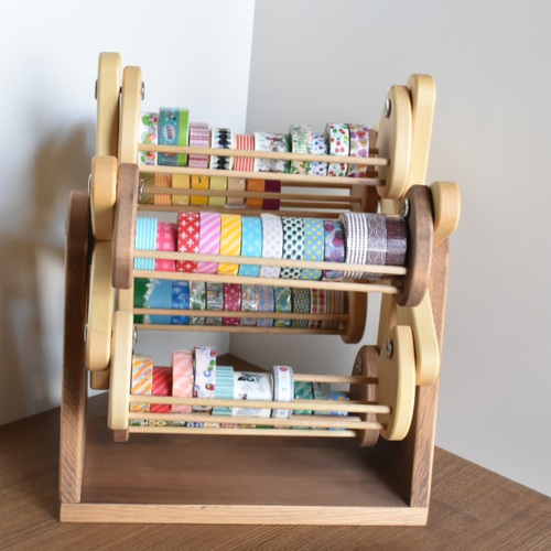 Creema限定』観覧車型マスキングテープホルダー参型『ナチュラル