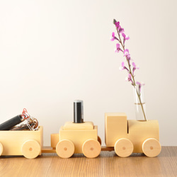 一輪挿し『汽車』きしゃ　　キーケース＆印鑑置き　玄関口前駅停車～　一人暮らしの方へ 2枚目の画像