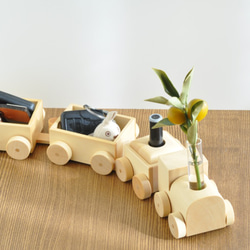 一輪挿し『汽車』きしゃ　玄関口駅停車列車～　キーケース＆印鑑置き　二人暮らしの方へ 2枚目の画像