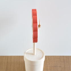 置き時計『ふらわ時計』赤 3枚目の画像