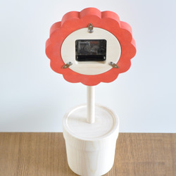 置き時計『ふらわ時計』赤 4枚目の画像