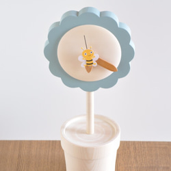 置き時計『ふらわ時計』青 1枚目の画像