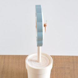 置き時計『ふらわ時計』青 3枚目の画像