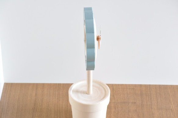 置き時計『ふらわ時計』青 3枚目の画像