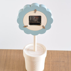 置き時計『ふらわ時計』青 4枚目の画像