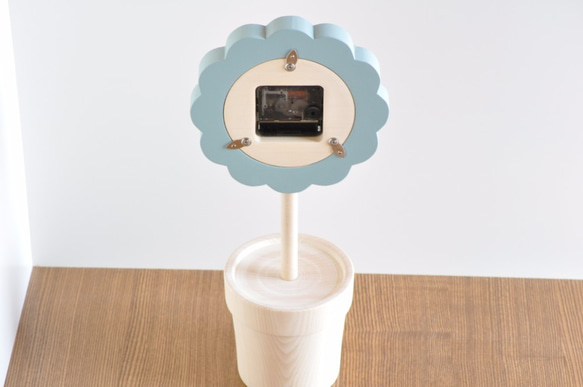 置き時計『ふらわ時計』青 4枚目の画像