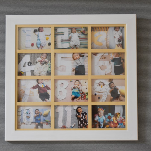 Creema限定』メモリアル12枚の壁掛けフォトフレーム 白色 フォト