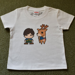 『Creema限定』100サイズ　木星少年キャラクターTシャツ　白色 2枚目の画像