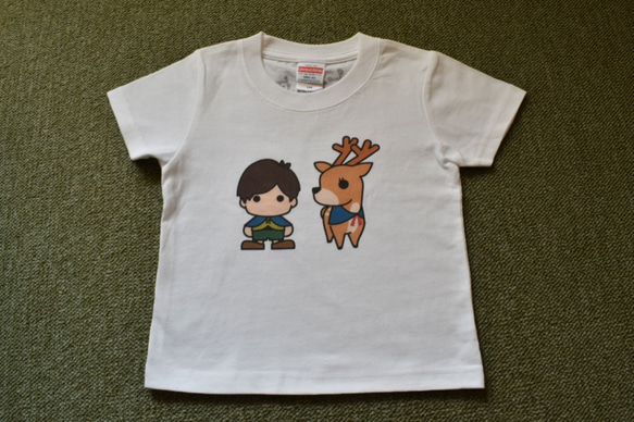 『Creema限定』100サイズ　木星少年キャラクターTシャツ　白色 2枚目の画像