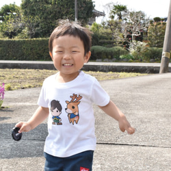 『Creema限定』100サイズ　木星少年キャラクターTシャツ　白色 1枚目の画像