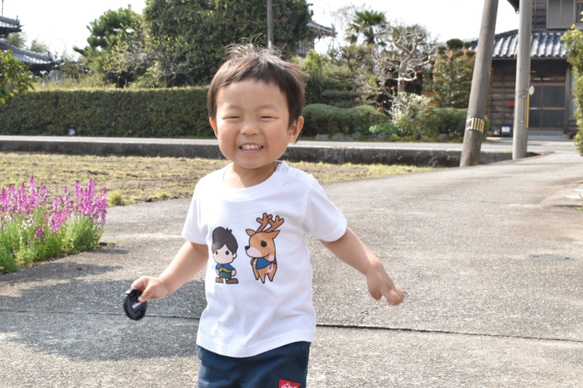 『Creema限定』100サイズ　木星少年キャラクターTシャツ　白色 1枚目の画像