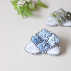 【kaesa】オートクチュール刺繍　トゥシューズ・四つ葉シルバーブローチ kaesa】オートクチュール刺繍 トゥシューズ・四つ葉シルバー