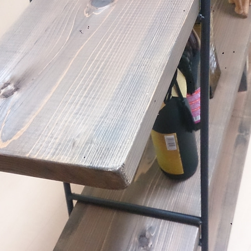 ✧アイアン×足場板 3段ラック120cm♬*❀. 店舗什器❀.飾り台