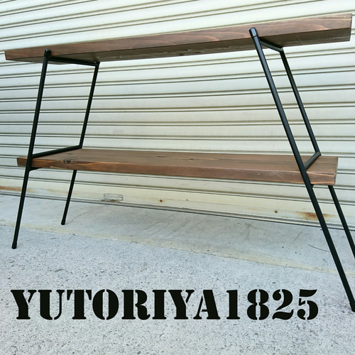 アイアンラック ハンドメイド ブライワックス 足場板付(100㎝×2枚) アイアンラック ハンドメイド ブライワックス 足場板付(100㎝×2枚)