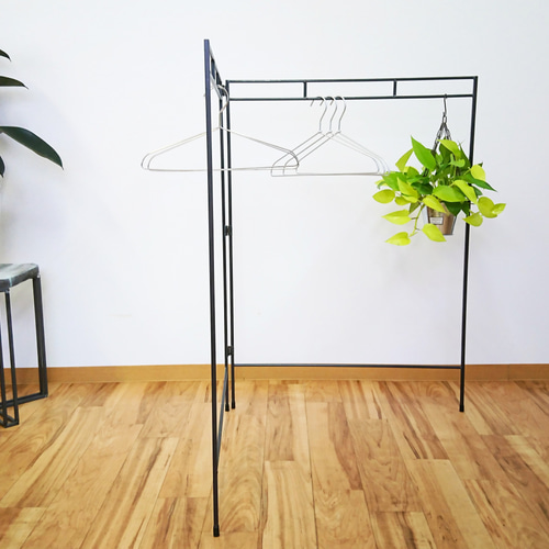 軽量 折りたたみ ハンガーラック》ワイドタイプ 店舗什器 出展