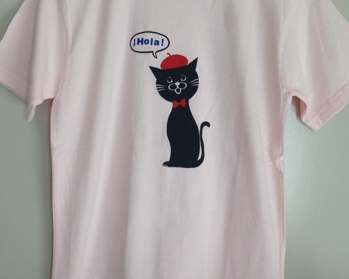CANNI猫 Tシャツ ピンク Tシャツ（ネコ）ピンク Tシャツ apiko 通販 1462219｜Creema