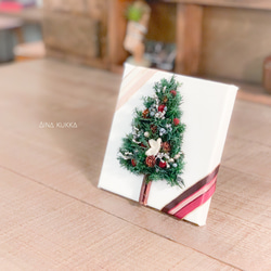 Xmas[ツリーキャンバスアレンジ]プリザーブド×ドライフラワー ドライ