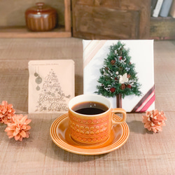 Xmas[Flower & Coffee SET]ツリーキャンバス+選べるメッセージドリップバック 1枚目の画像