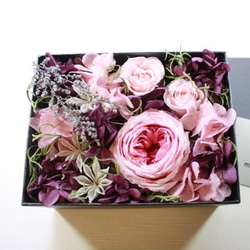 再販[Flower Box Ⅿsize]PINK/プリザーブドフラワー 3枚目の画像