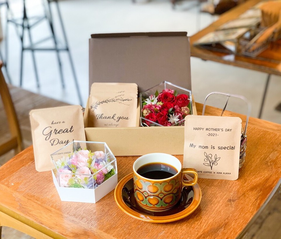 ［お花と珈琲の贈り物］BoxM/選べるメッセージドリップバック