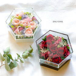 母の日[Flower Box/M]カラー2種/プリザーブドフラワー 2枚目の画像