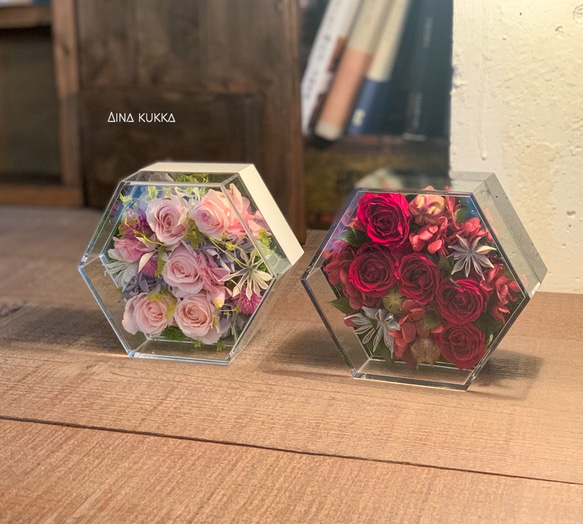 母の日[Flower Box/M]カラー2種/プリザーブドフラワー 6枚目の画像