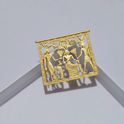 エジプト壁画風ブローチ gold 9枚目の画像