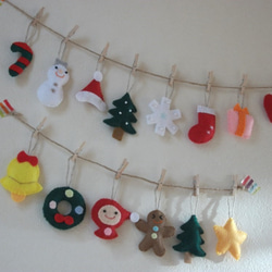 クリスマスの堅めフェルトのガーランド（26年度は売り切れました） クリスマスの堅めフェルトのガーランド（26年度は売り切れました）