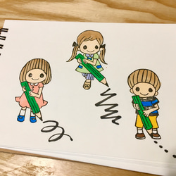 メモするマッシュくん　消しゴムはんこ 4枚目の画像