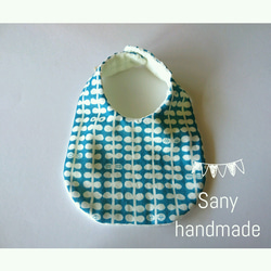 Wガーゼスタイ  あおいはっぱ  Sany handmade 1枚目の画像