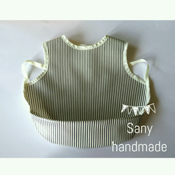 お食事スタイ タンガリーブルー  Sany handmade 3枚目の画像