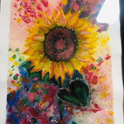 絵画 向日葵カラフル 絵画 にゃんこ工房 通販 9938141｜Creema(クリーマ)