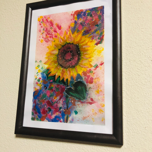 絵画 向日葵カラフル 絵画 にゃんこ工房 通販｜Creema(クリーマ