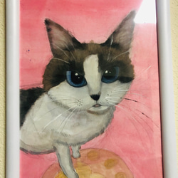 絵画 猫 2枚目の画像
