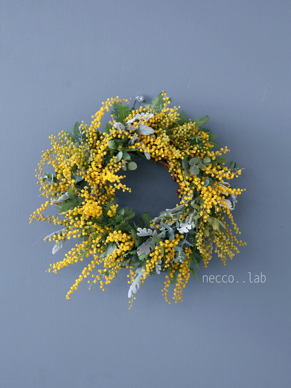 プライスダウン【necco..lab】ミモザリース009　-mimosa- 5枚目の画像