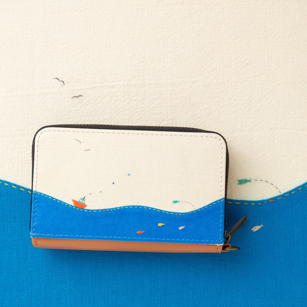 海にゆこうよ！ ミニ財布 コインパスケース ブルー 夏 その他ミニ財布・コンパクト財布 綾ウレシカ 通販 12001709｜Creema(クリーマ)