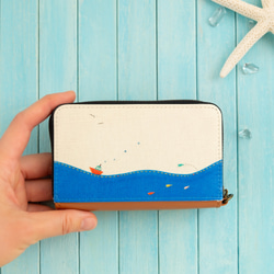 海にゆこうよ！　ミニ財布　 ✶ コインパスケース ブルー 夏 ✶ 9枚目の画像