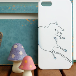 【sold out】 やる気のない猫　スマホケース　白 2枚目の画像