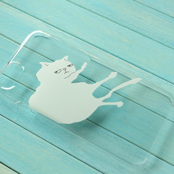 やる気のない猫 白猫 スマホケース 　　✶ ハード iPhone12 SE ✶ 4枚目の画像
