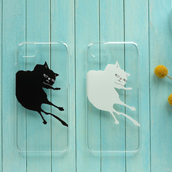やる気のない猫 白猫 スマホケース 　　✶ ハード iPhone12 SE ✶ 5枚目の画像