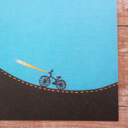 夜をゆく自転車 ポストカード 5枚セット -- ハガキ 夜空 星 -- 3枚目の画像
