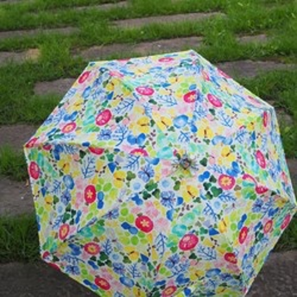 【受注生産】水彩画の日傘「雨の日のおさんぽ」 6枚目の画像