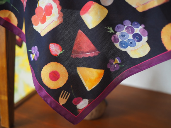 水彩圍巾手帕“卡哇伊糖果” 第5張的照片
