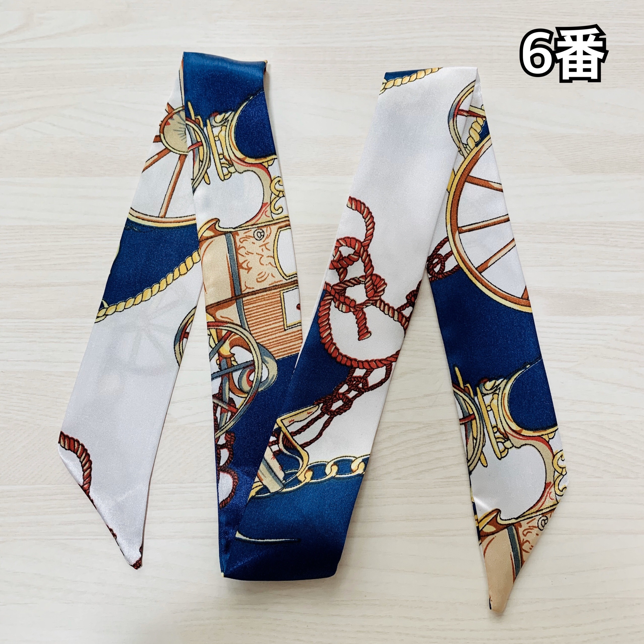 6番】スカーフ ツイリー バッグスカーフ ツイリースカーフカーフ