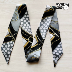 【25番】スカーフ ツイリー バッグスカーフ ツイリースカーフカーフ リボンチャーム 1枚目の画像