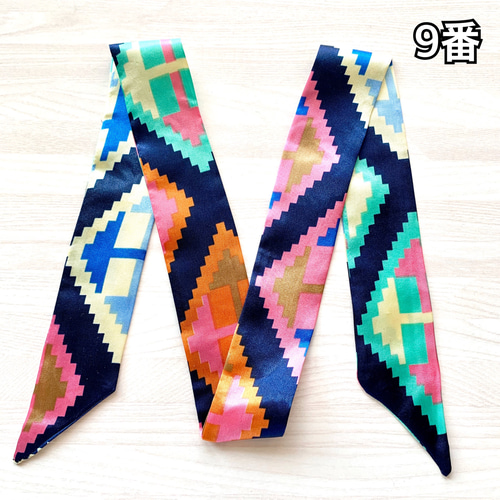 9番】ツイリー スカーフ バッグスカーフ バッグチャーム バッグリボン