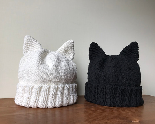 もぐ ※プロフィール読んでください！様オーダー　猫耳ニット帽 もぐ ※プロフィール読んでください！様オーダー 猫耳ニット帽 カラー