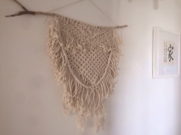 【送料無料】macrame wall tapestry 流木タペストリー 3枚目の画像