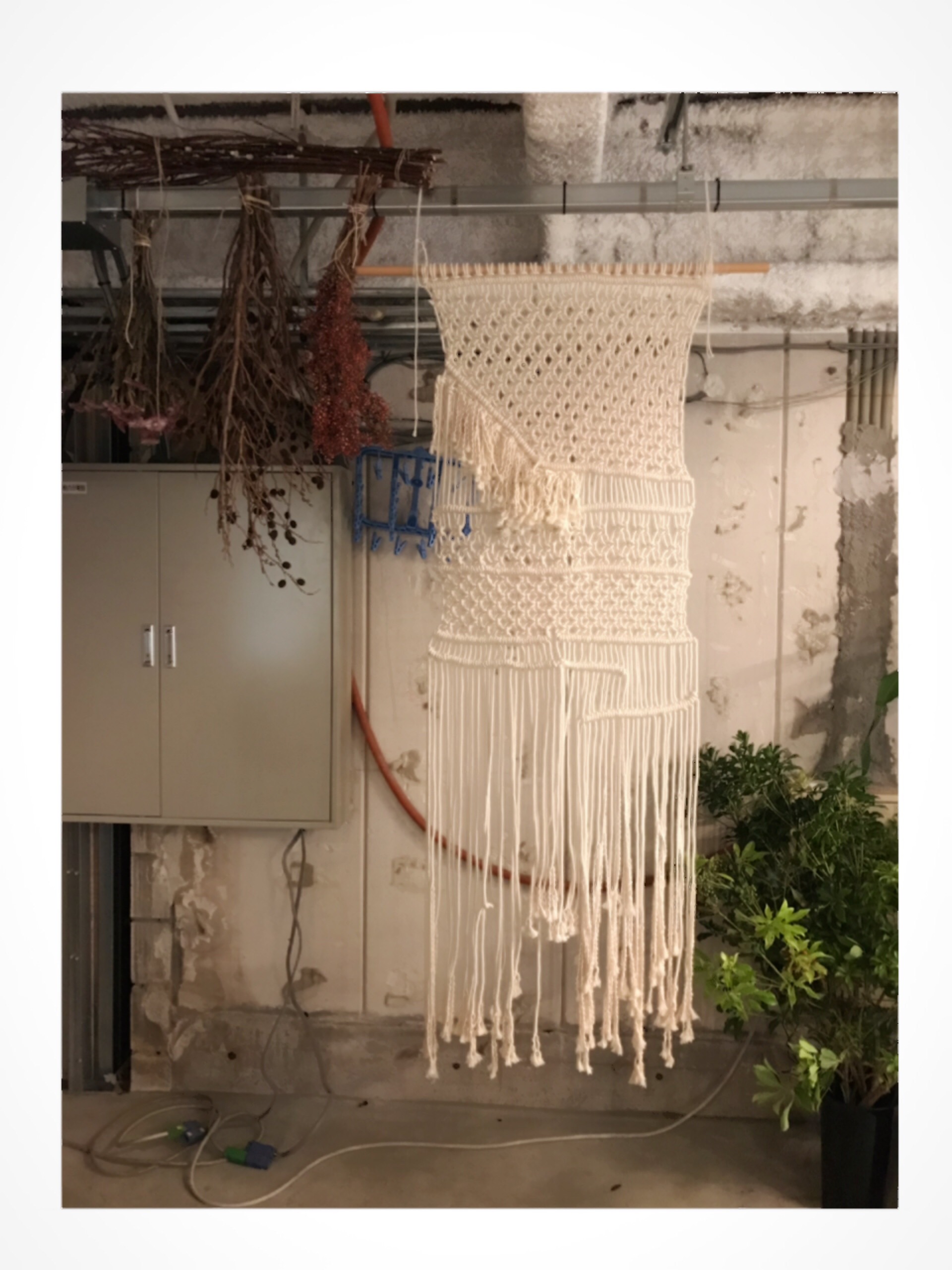 【送料無料】macrame wall hanging  #6 横90×縦180cm